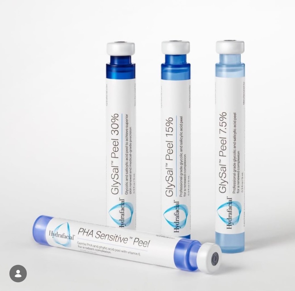 Hydrafacial chemische Peelings: Sensitive, GlySal 7.5%, 15% und 30%